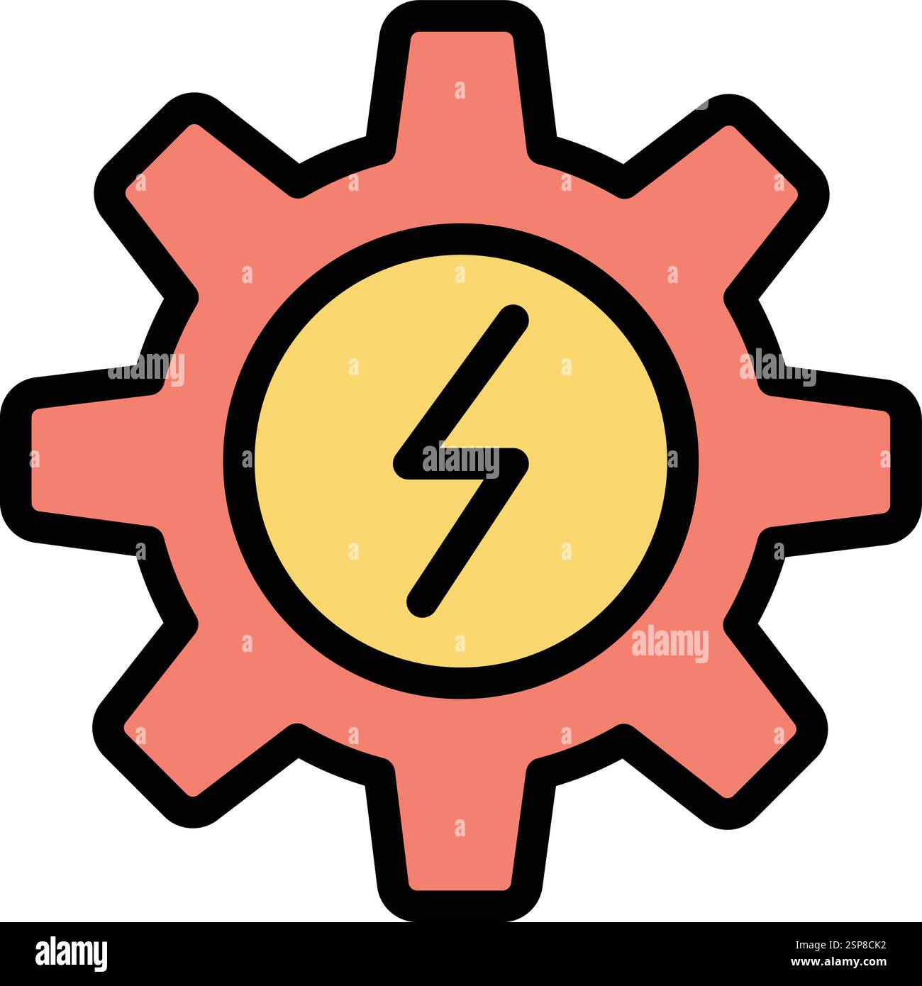 Electric gear Vector Icon Design Illustration Stock Vector