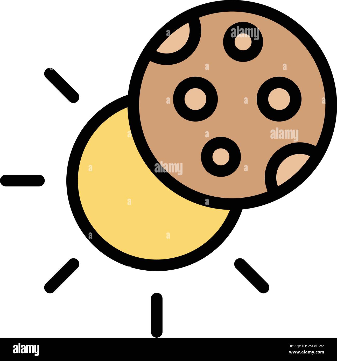 Eclipse Vector Icon Design Illustration Stock Vector