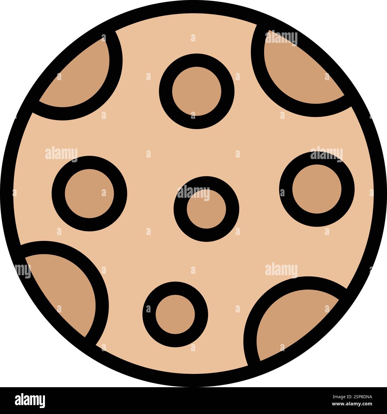 Full moon Vector Icon Design Illustration Stock Vector