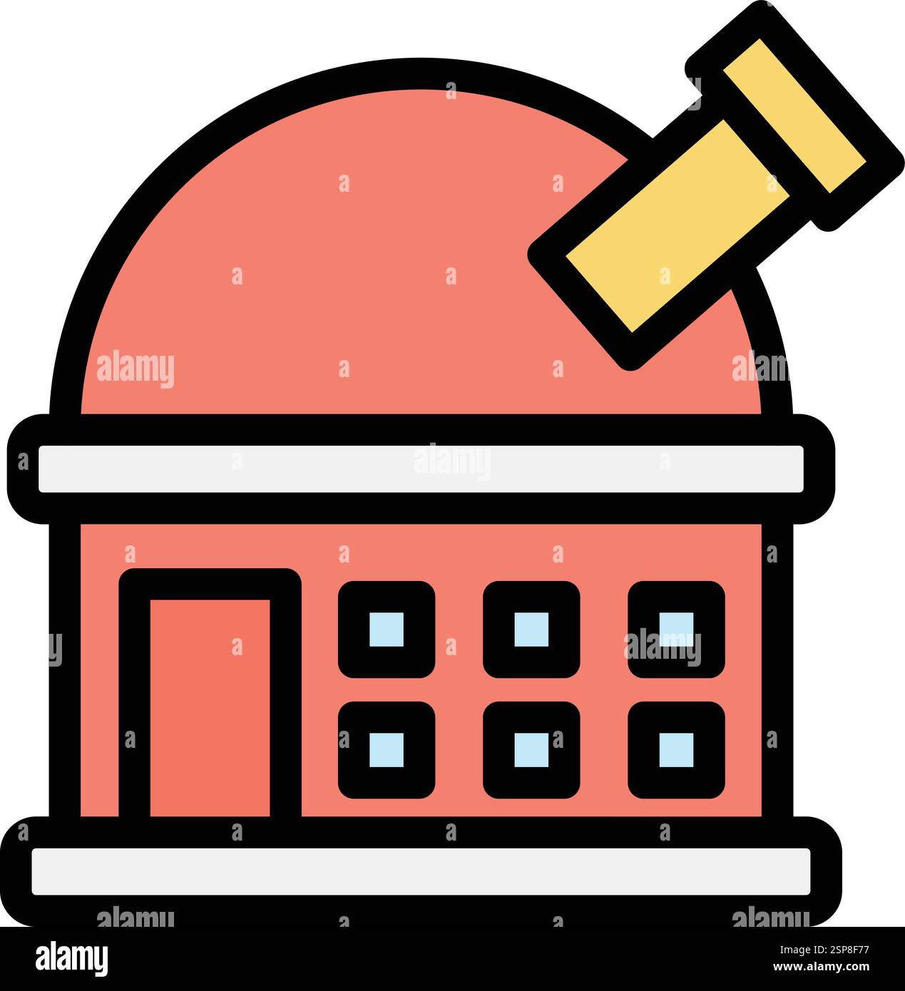 Observatory Vector Icon Design Illustration Stock Vector
