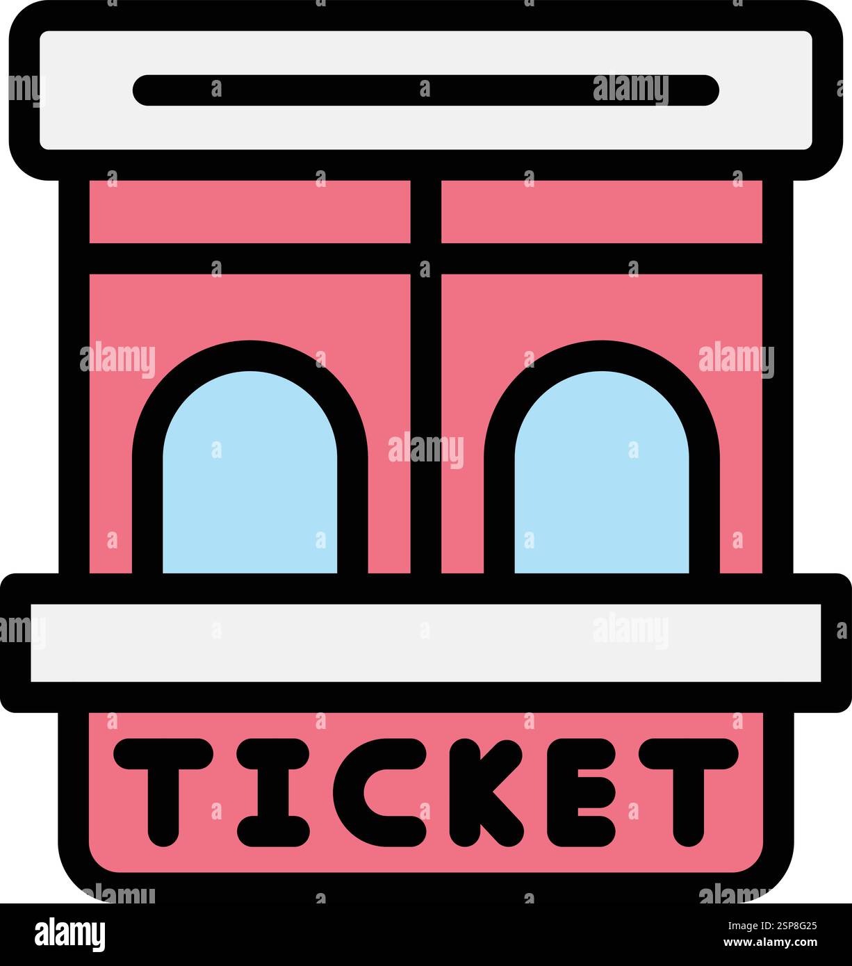 Ticket window Vector Icon Design Illustration Stock Vector