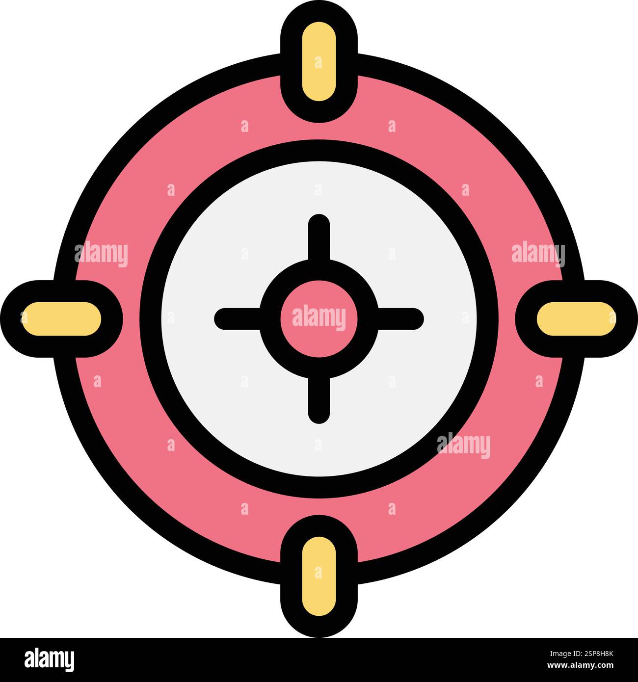 Aim Vector Icon Design Illustration Stock Vector