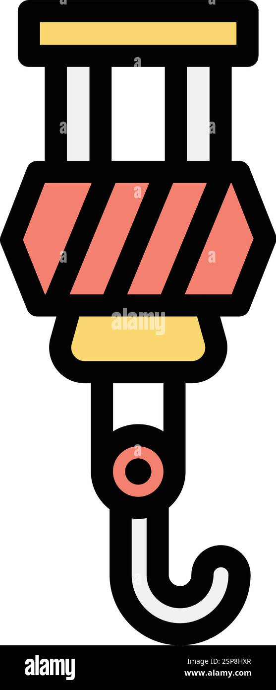 Crane hook Vector Icon Design Illustration Stock Vector
