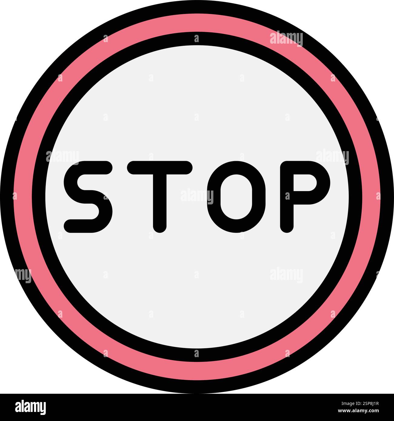 Stop Vector Icon Design Illustration Stock Vector