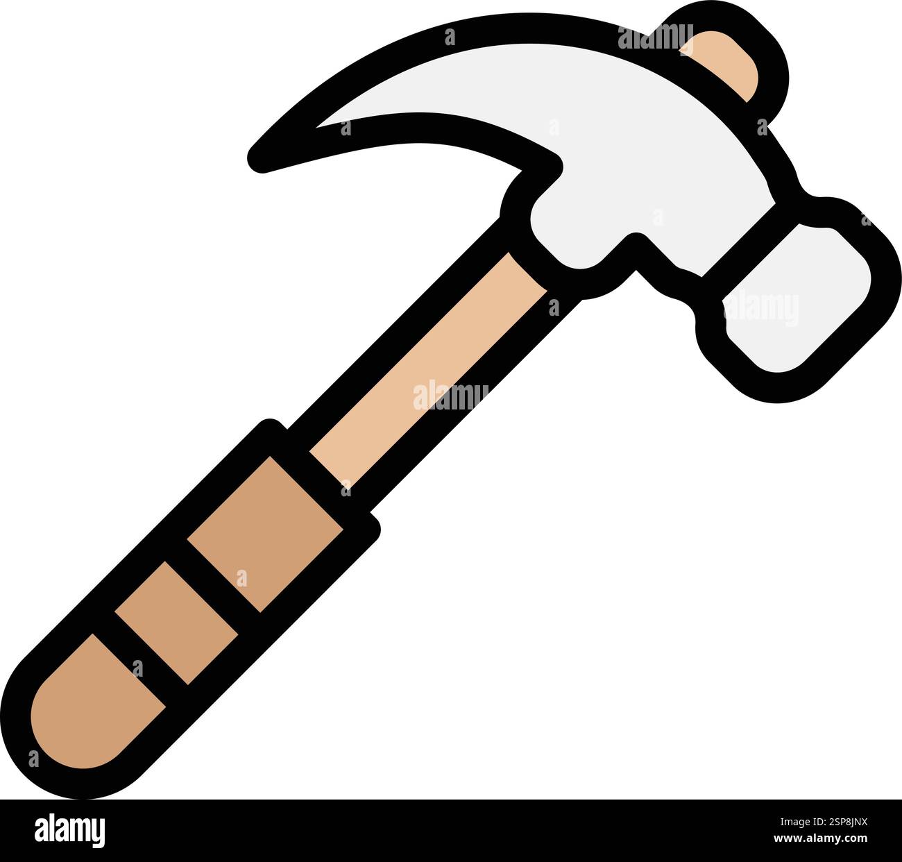 Hammer Vector Icon Design Illustration Stock Vector