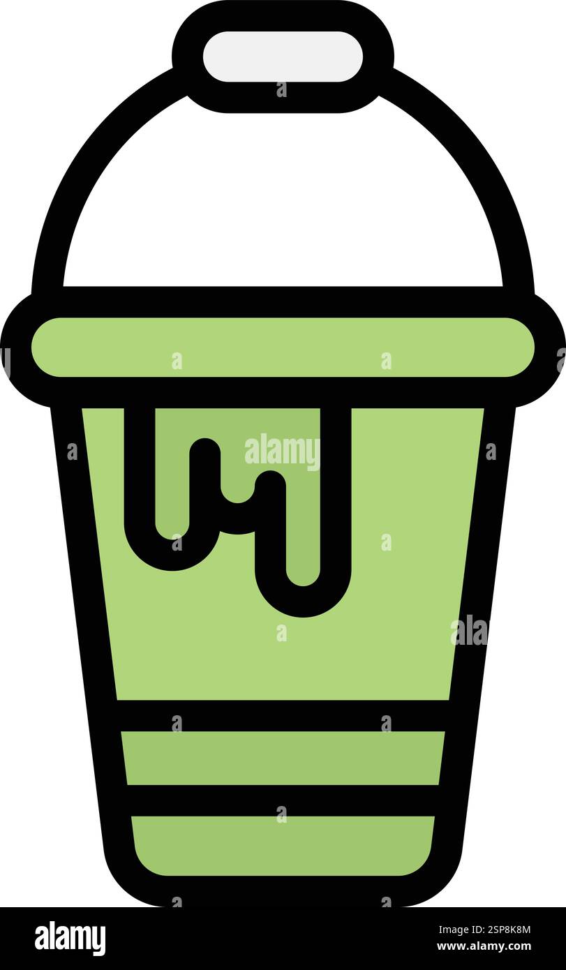 Paint bucket Vector Icon Design Illustration Stock Vector