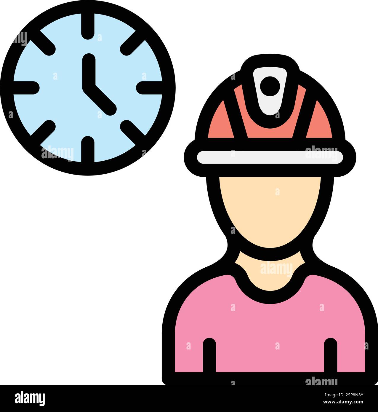 Working hours Vector Icon Design Illustration Stock Vector