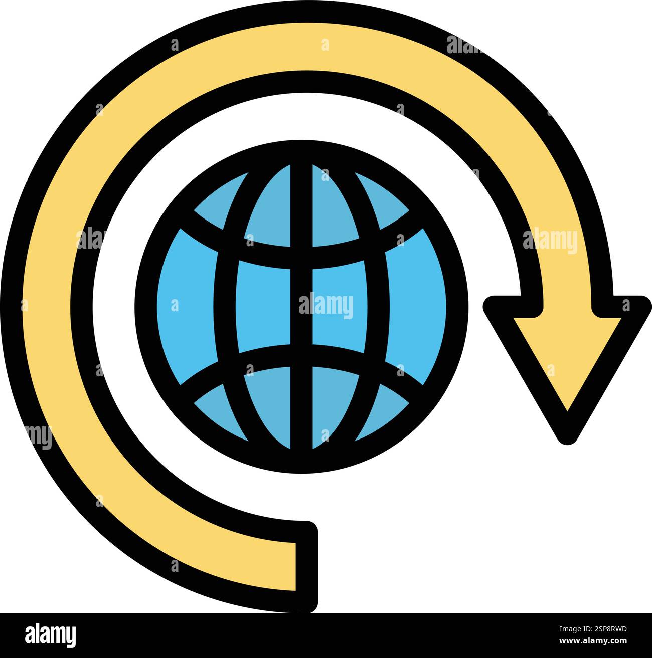 Around the world Vector Icon Design Illustration Stock Vector