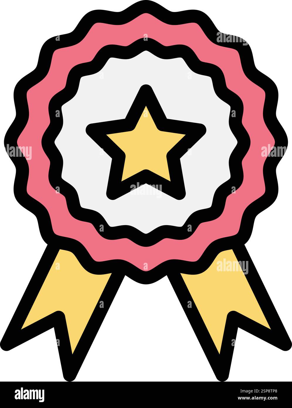 Ribbon Vector Icon Design Illustration Stock Vector