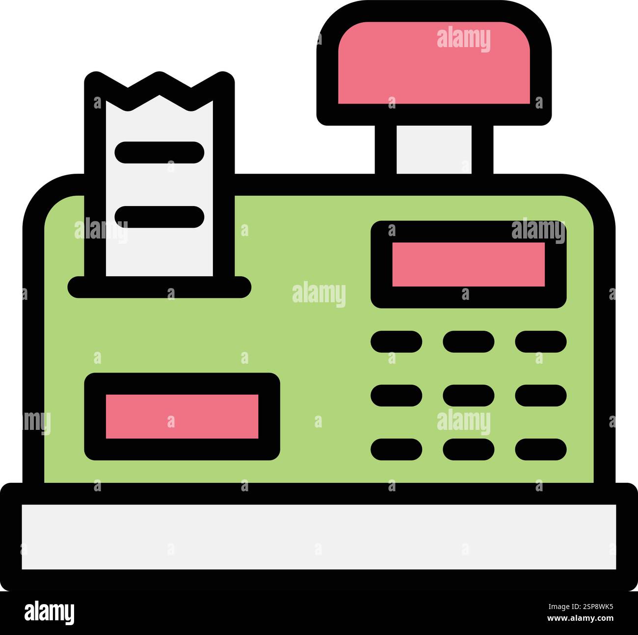 Cashier machine Vector Icon Design Illustration Stock Vector