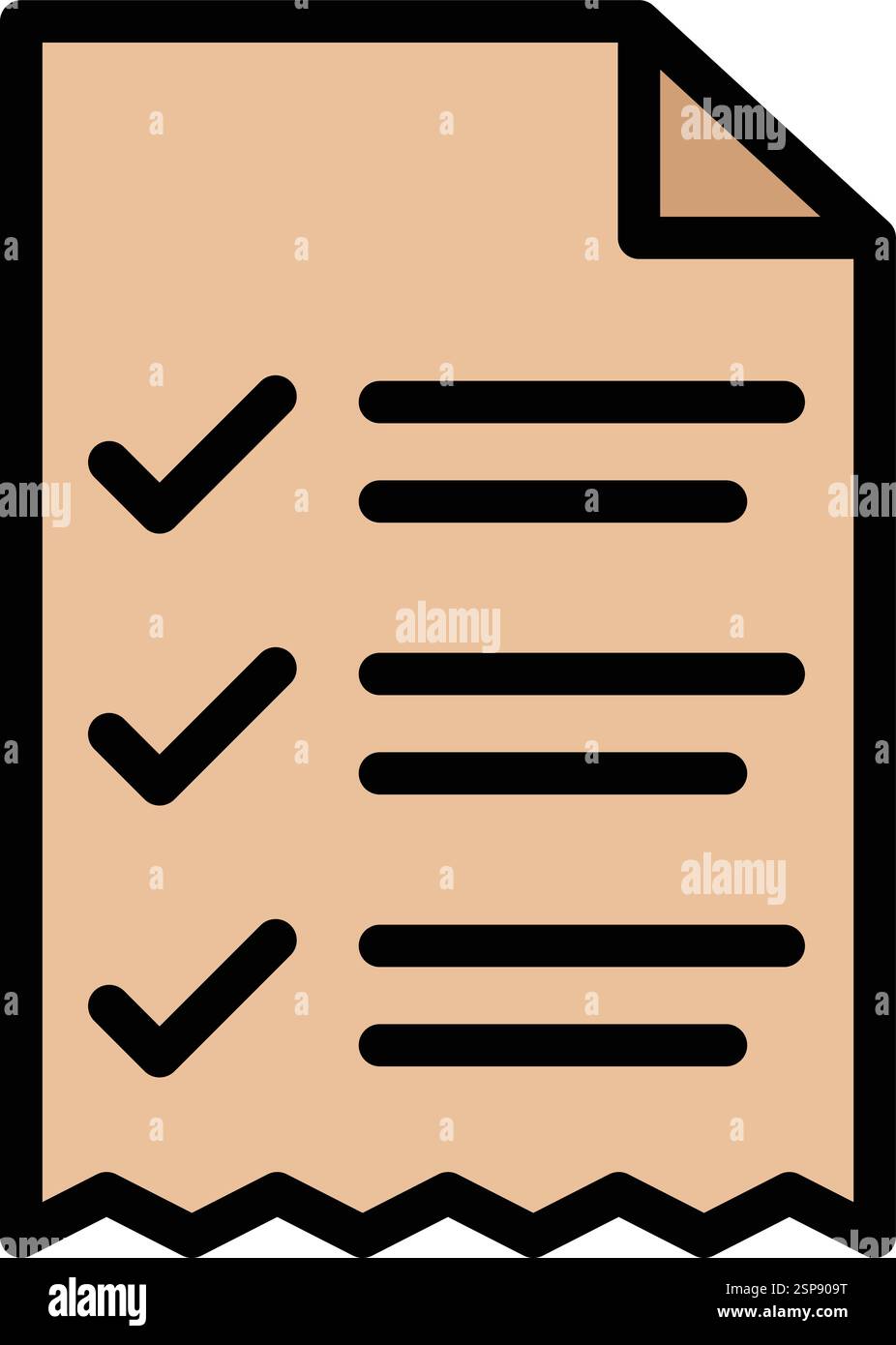 Receipt Vector Icon Design Illustration Stock Vector