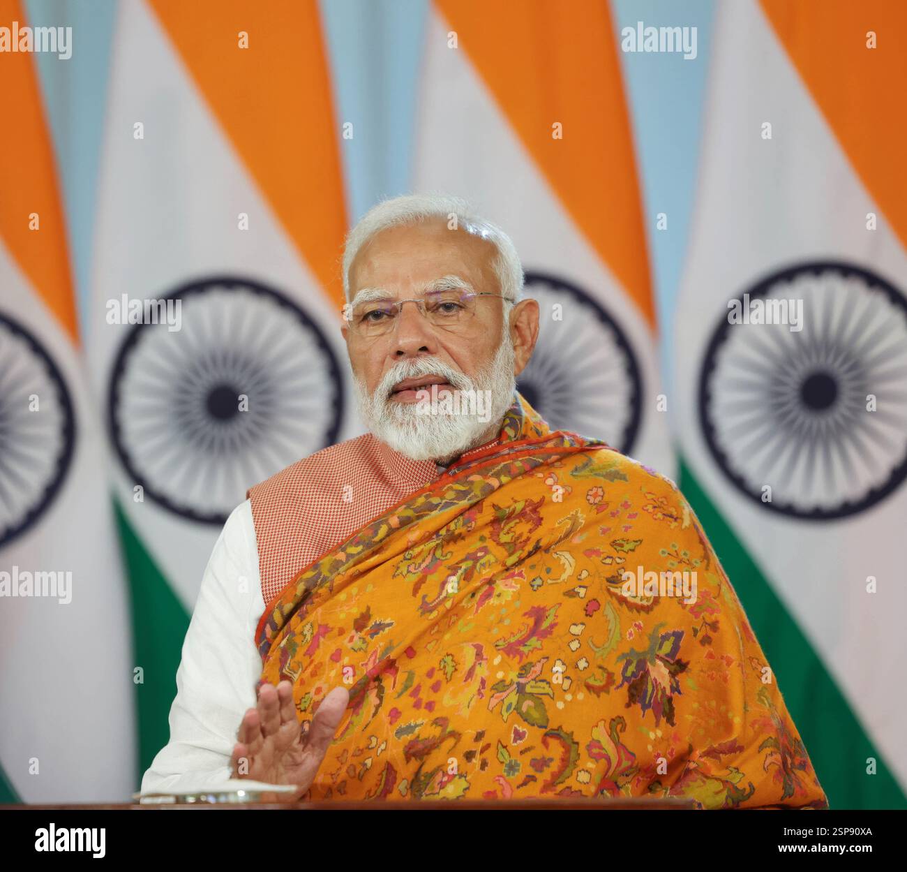 Washington DC, USA. 13th Feb, 2025. Indian Prime Minister Narendra Modi ...