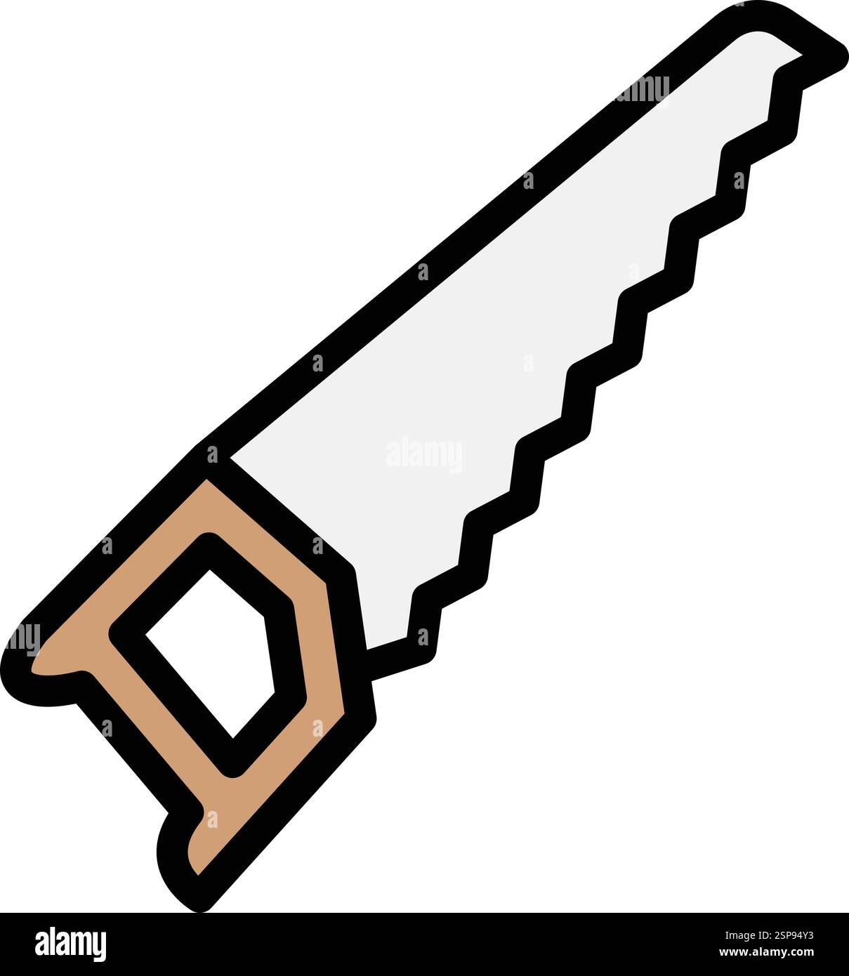 Hand saw Vector Icon Design Illustration Stock Vector