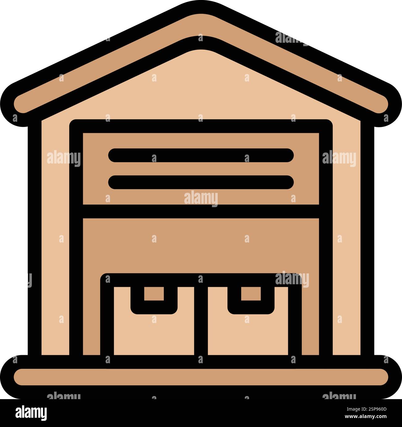 Warehouse Vector Icon Design Illustration Stock Vector