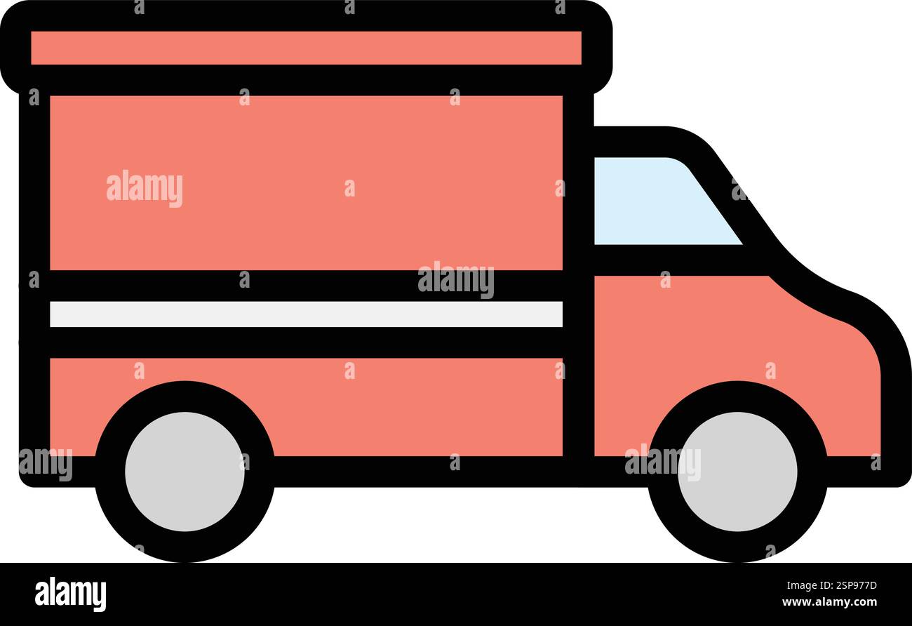 Delivery truck Vector Icon Design Illustration Stock Vector