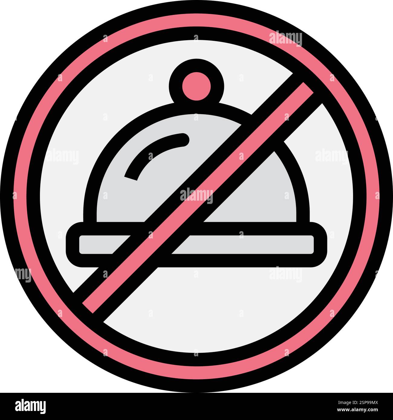 No eating Vector Icon Design Illustration Stock Vector