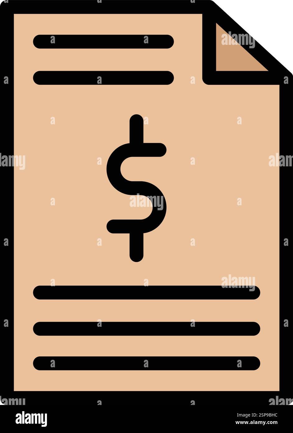 Invoice Vector Icon Design Illustration Stock Vector