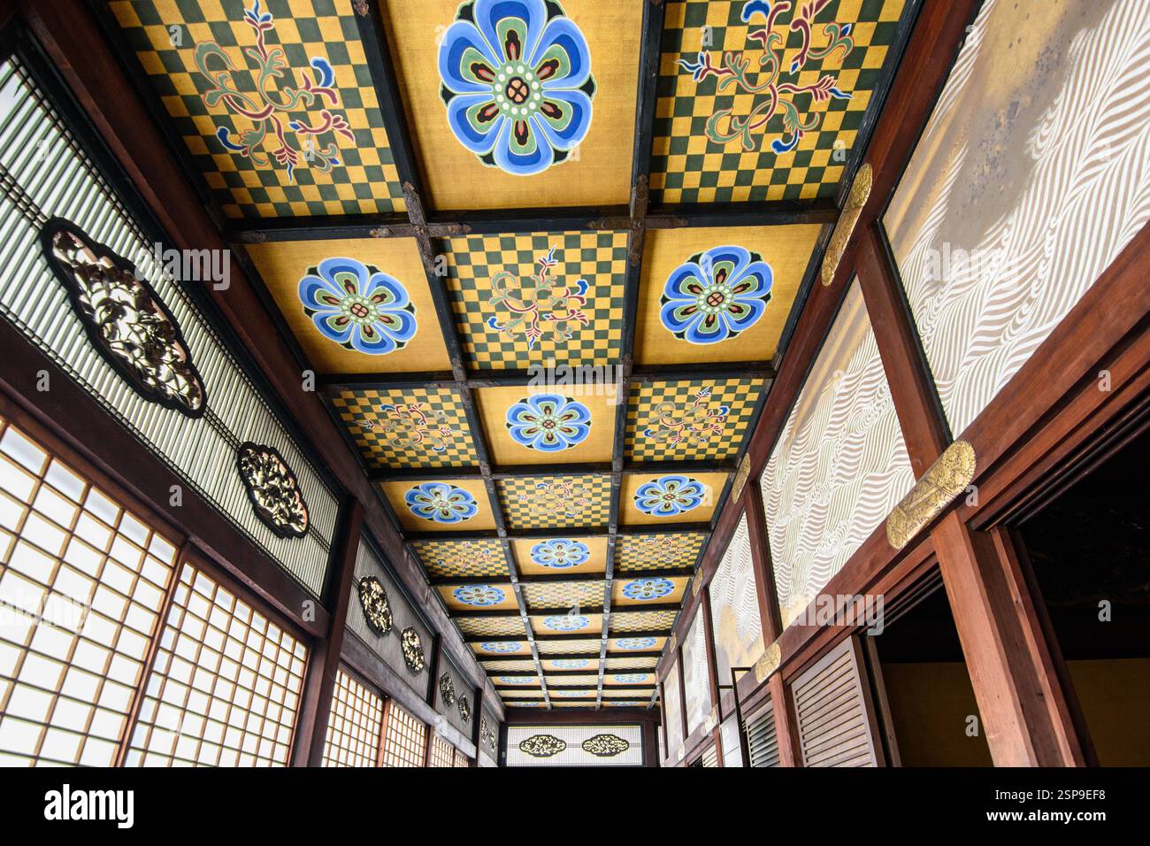 Old Japanese Tokugawa Shogun residence of Nijo castle in Kyoto city ...