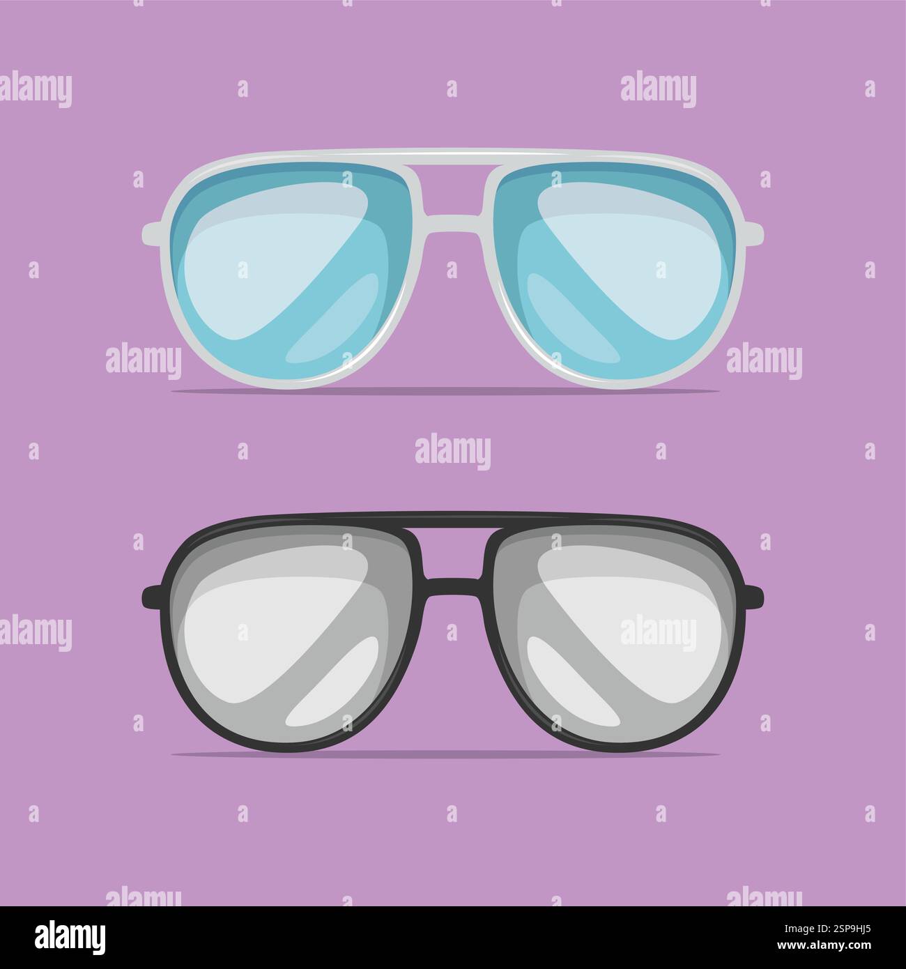 Flat sun glasses vector icon isolated Stock Vector