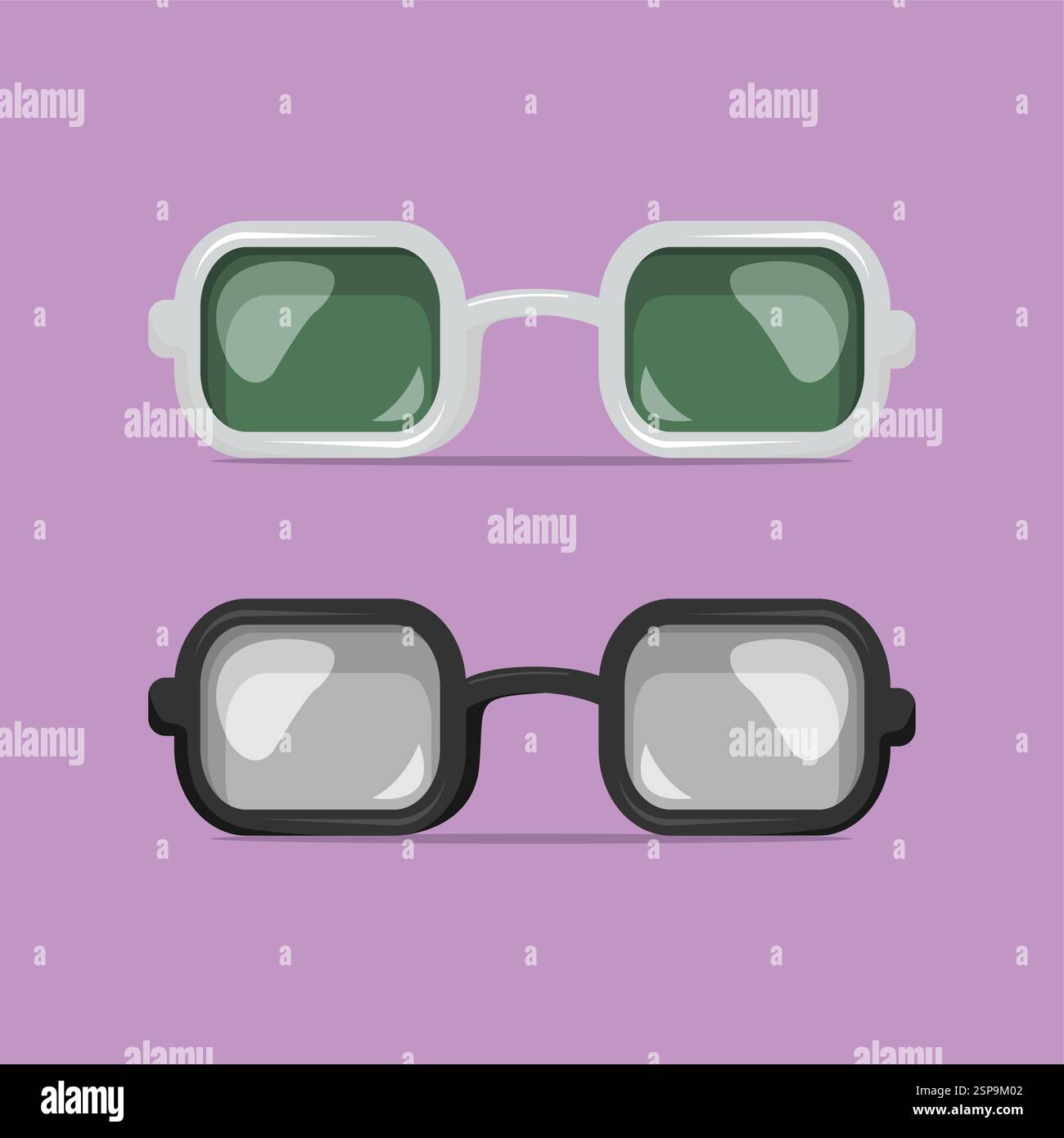 Flat sun glasses vector icon isolated Stock Vector