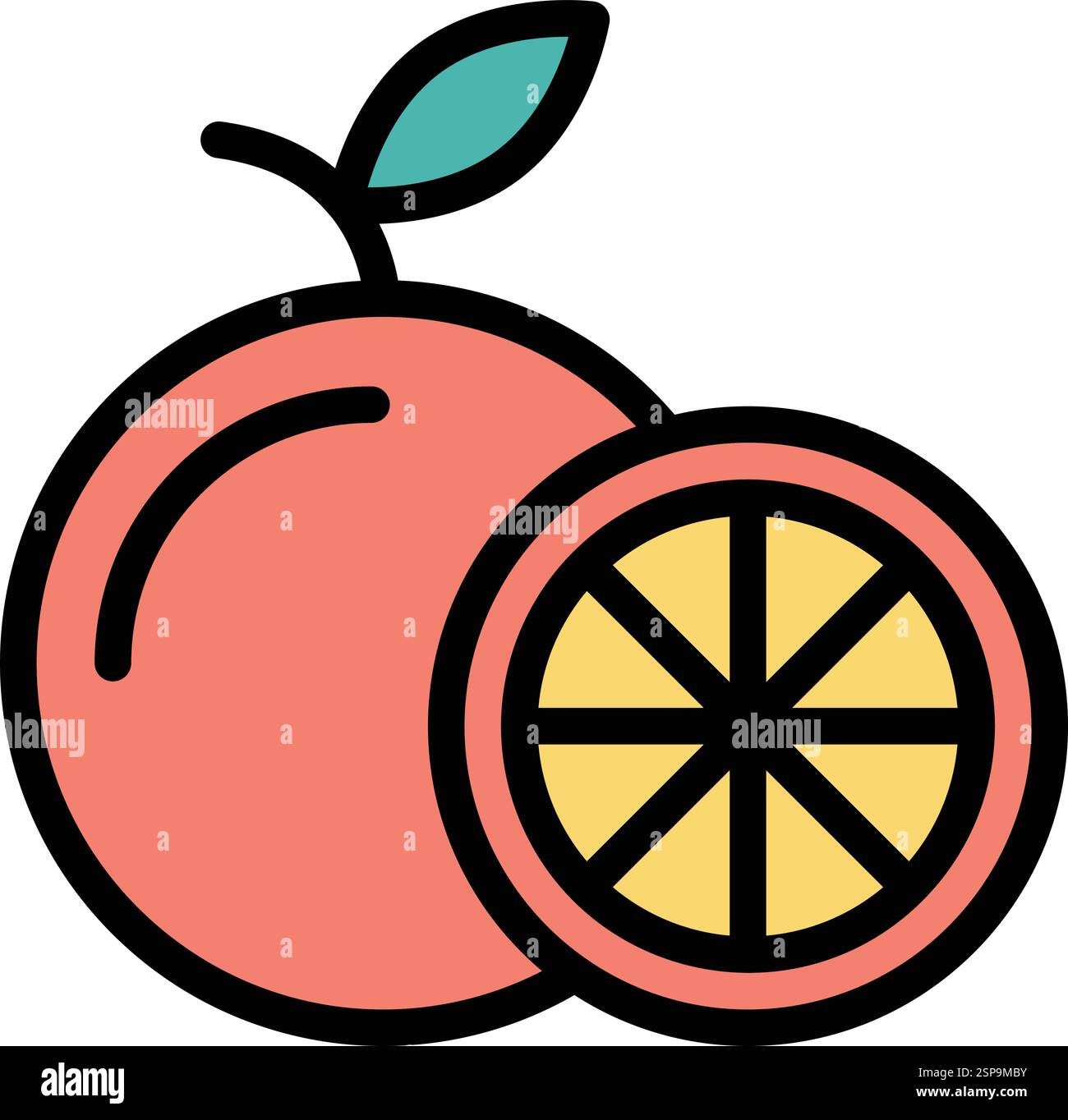 Orange Vector Icon Design Illustration Stock Vector