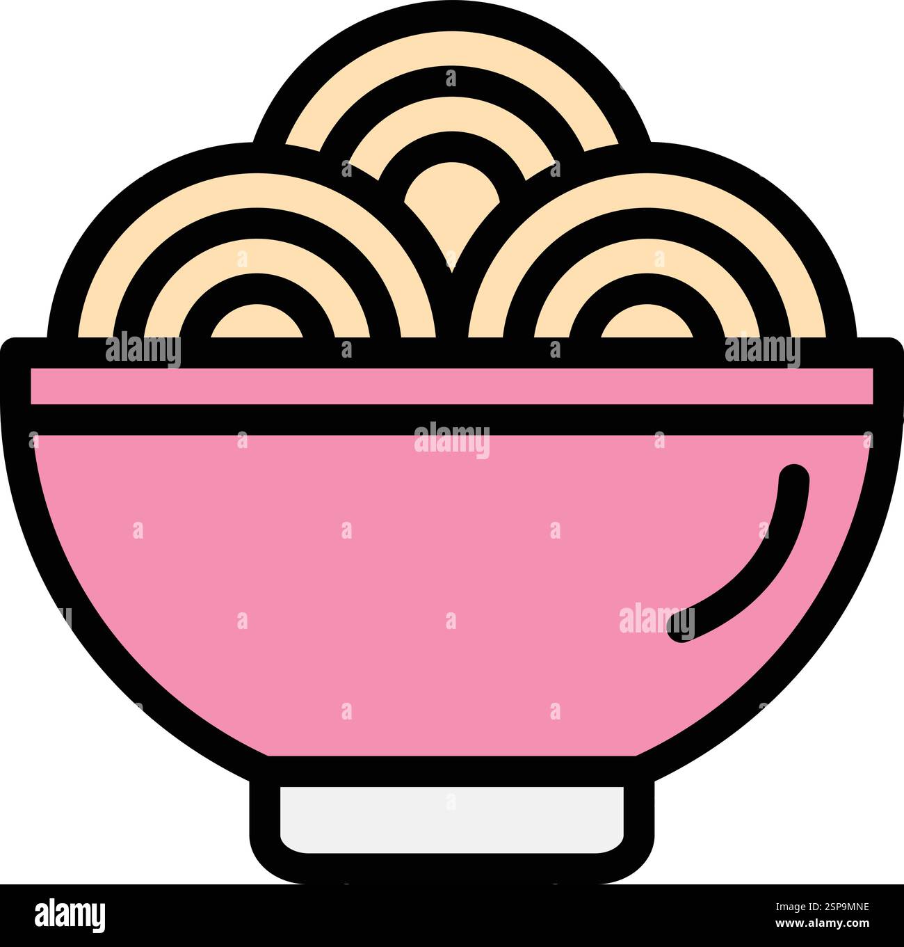 Spaghetti Vector Icon Design Illustration Stock Vector