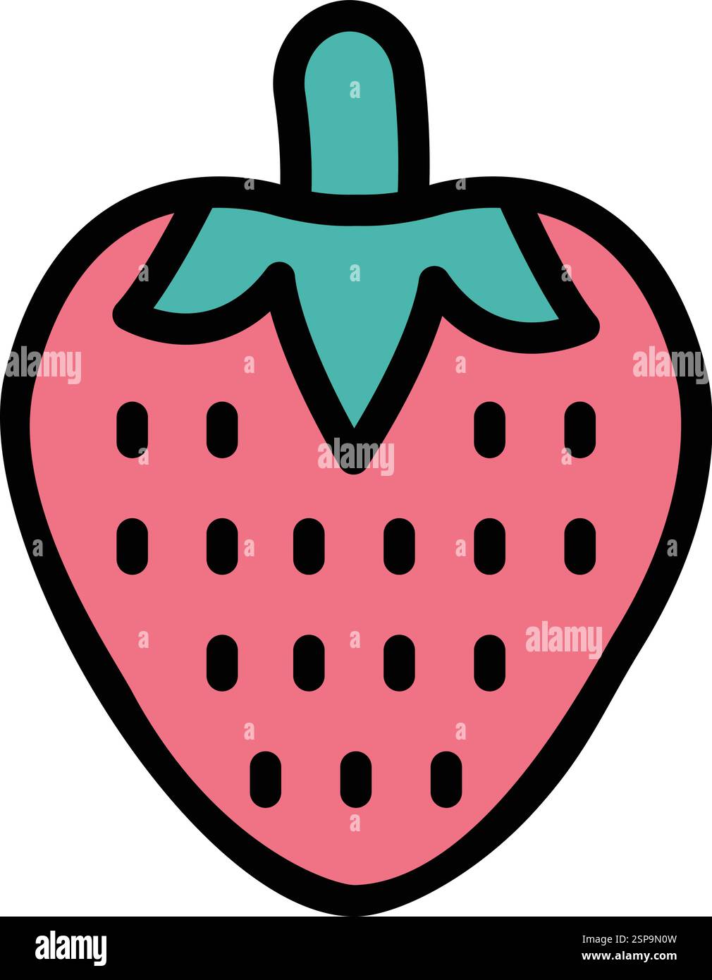 Strawberry Vector Icon Design Illustration Stock Vector