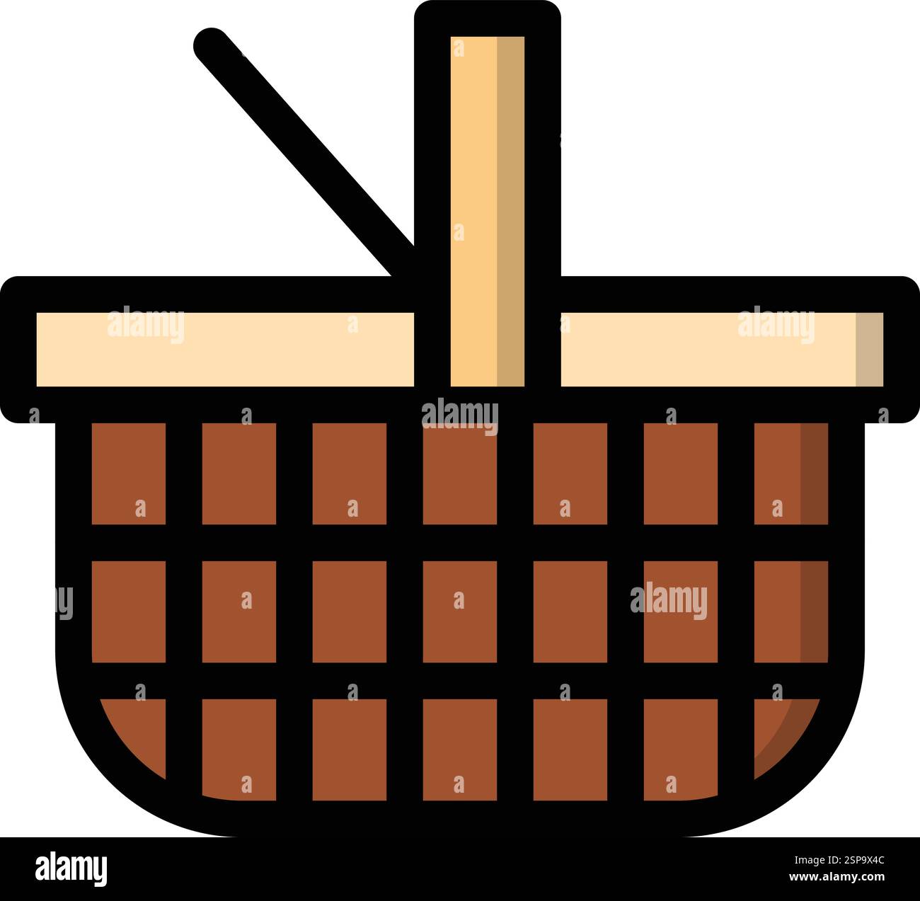Picnic basket Vector Icon Design Illustration Stock Vector