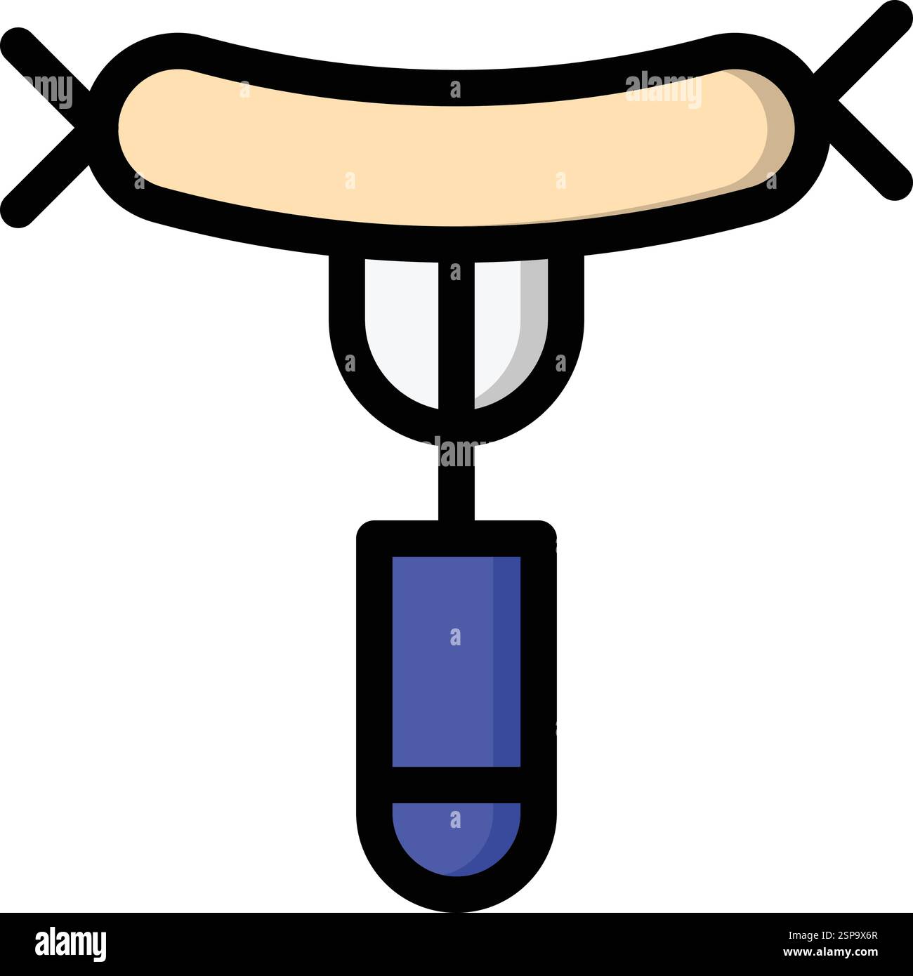 Sausage Vector Icon Design Illustration Stock Vector