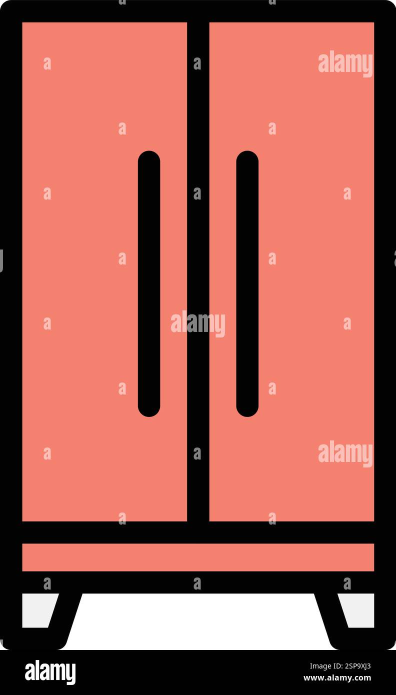 Fridge Vector Icon Design Illustration Stock Vector