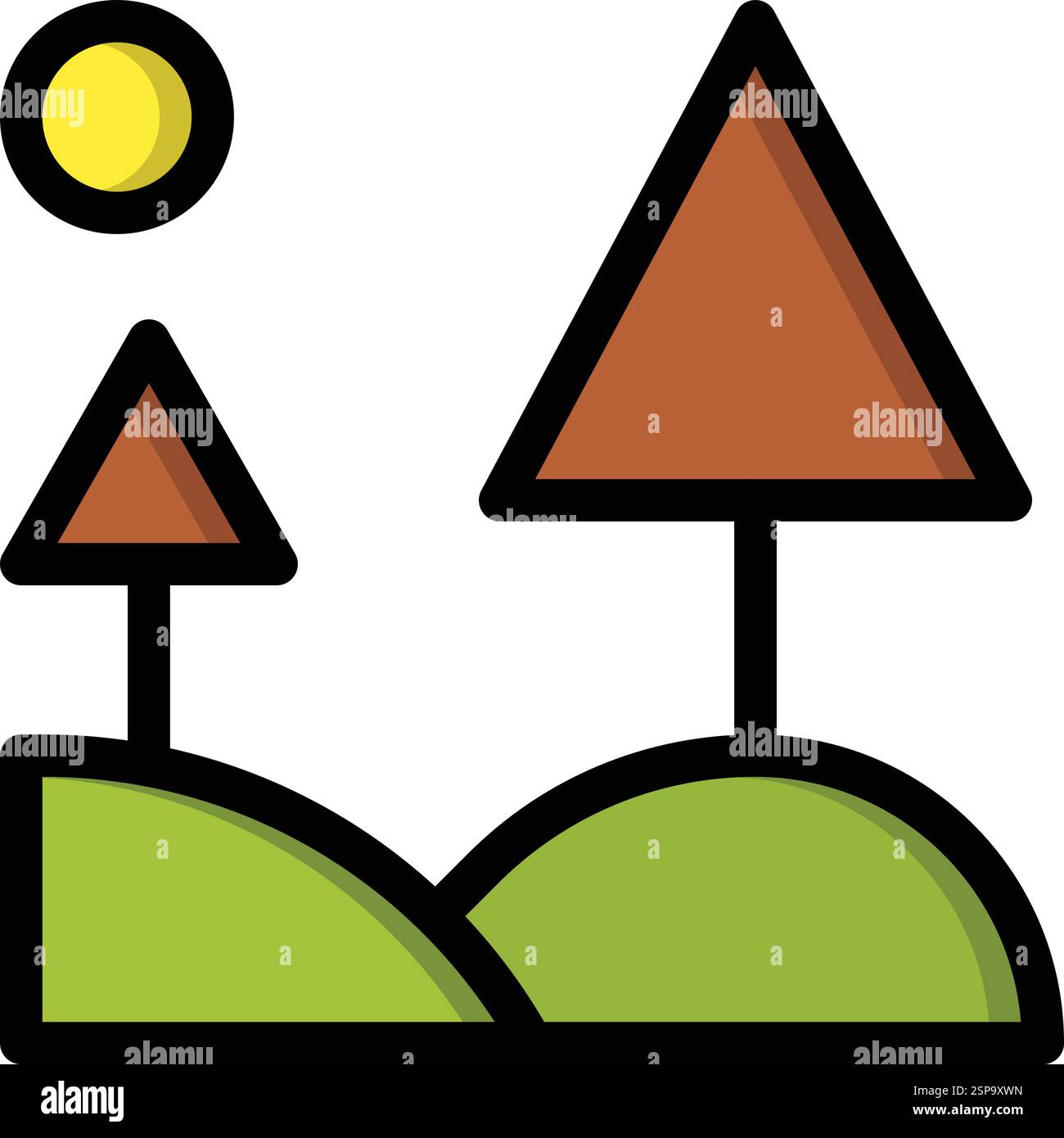 Landscape Vector Icon Design Illustration Stock Vector
