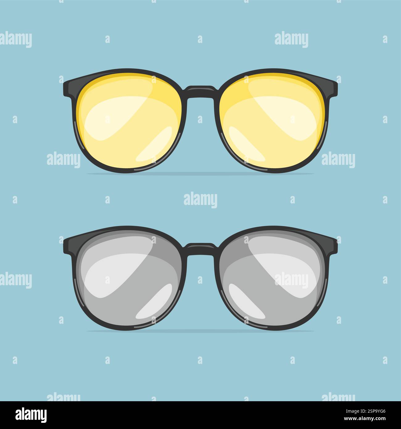 Flat sun glasses vector icon isolated Stock Vector