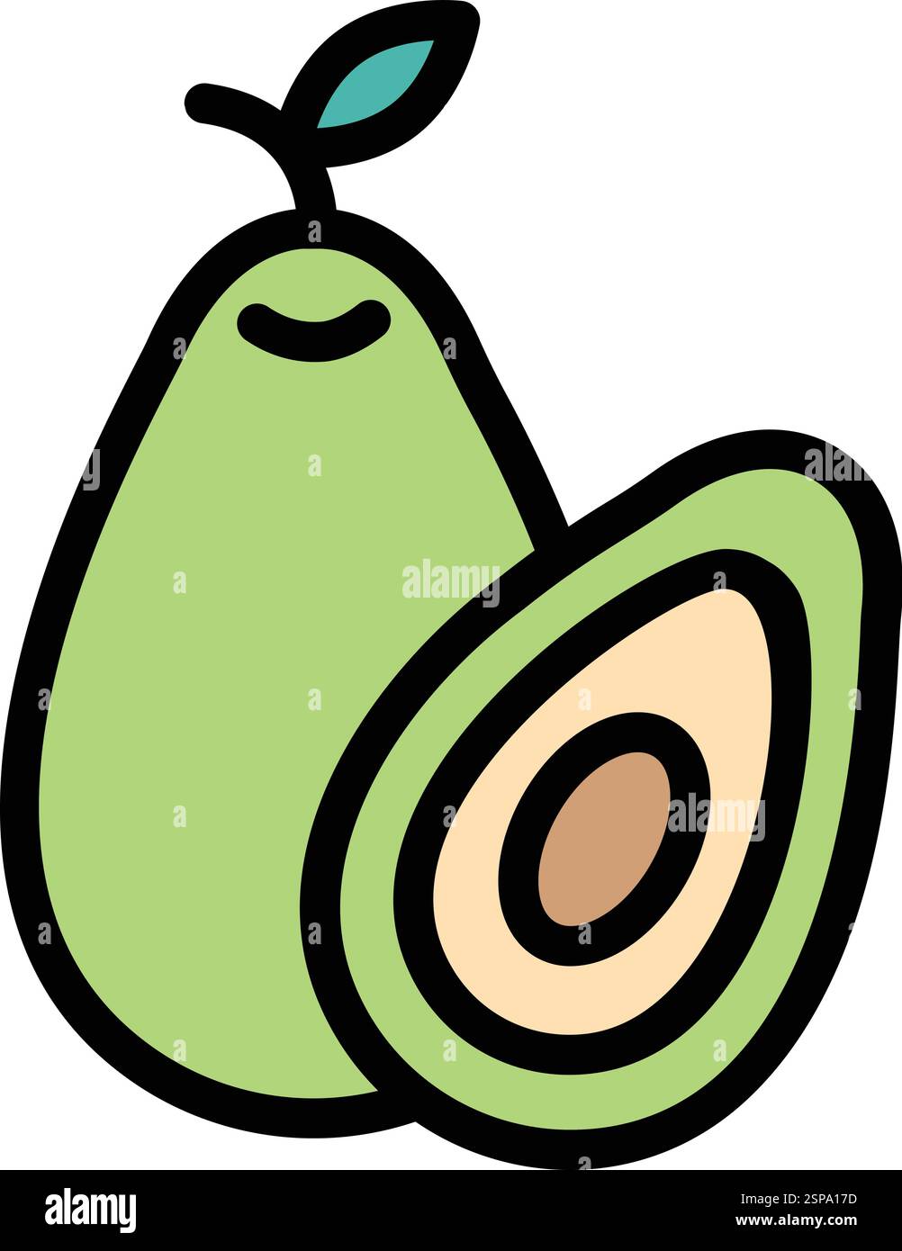 Avocado Vector Icon Design Illustration Stock Vector