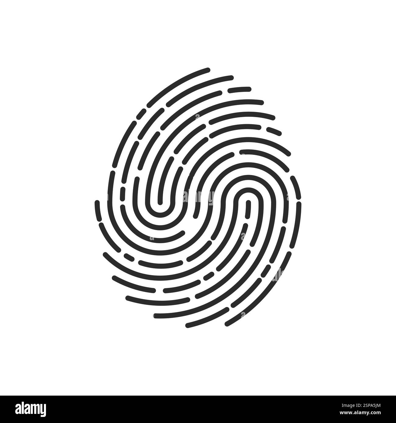 Unique fingerprint finger print icon, ID private information code ...