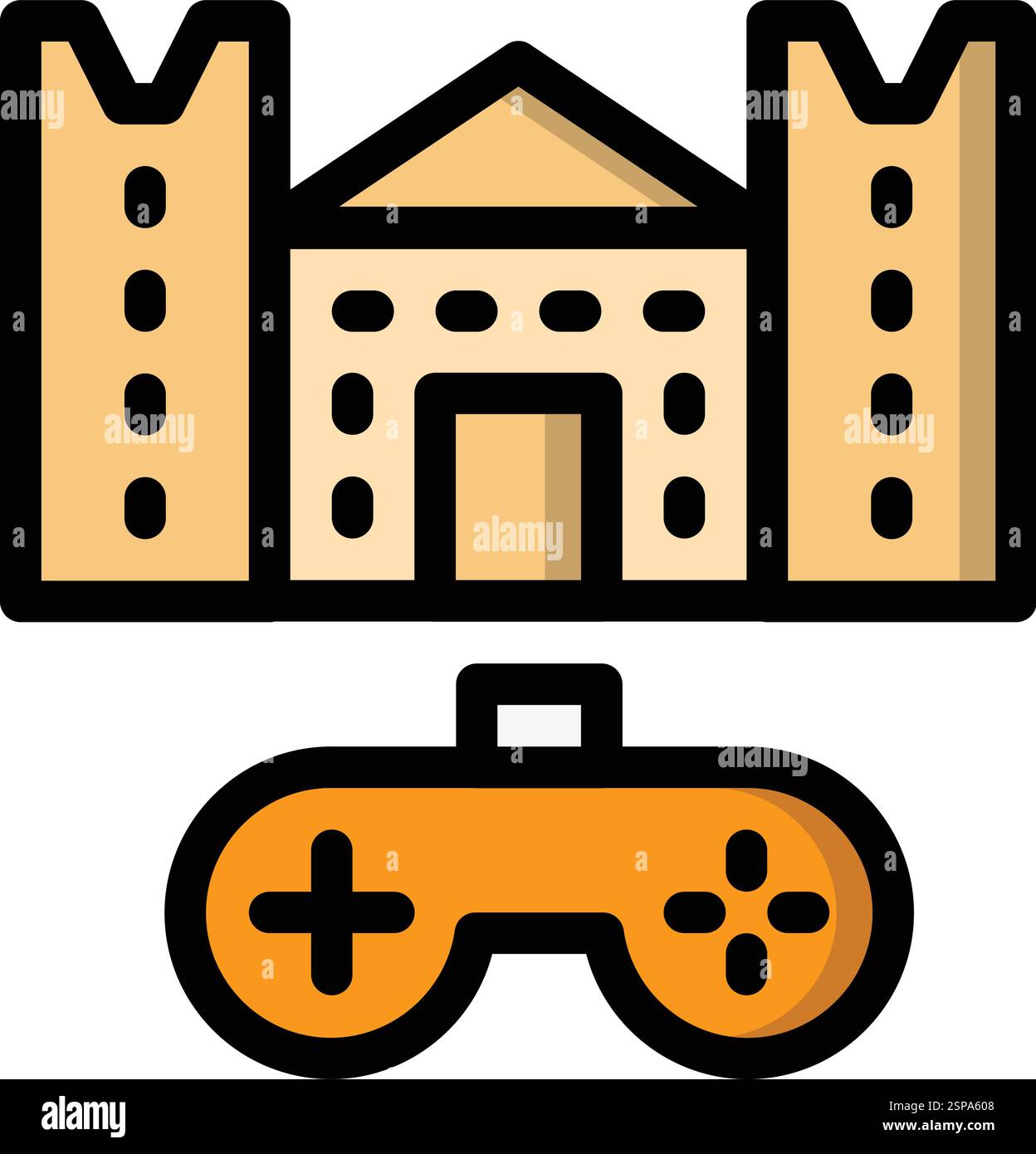 Castle Vector Icon Design Illustration Stock Vector