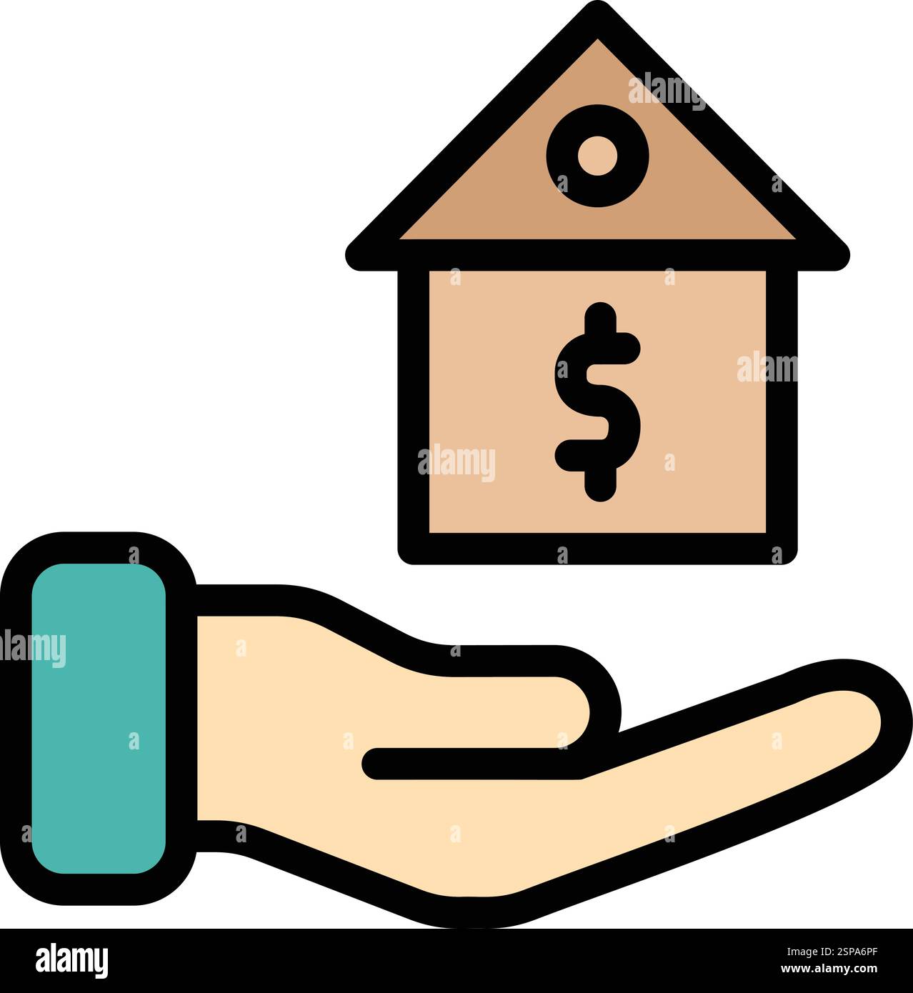 Mortgage line icon Cut Out Stock Images & Pictures - Alamy