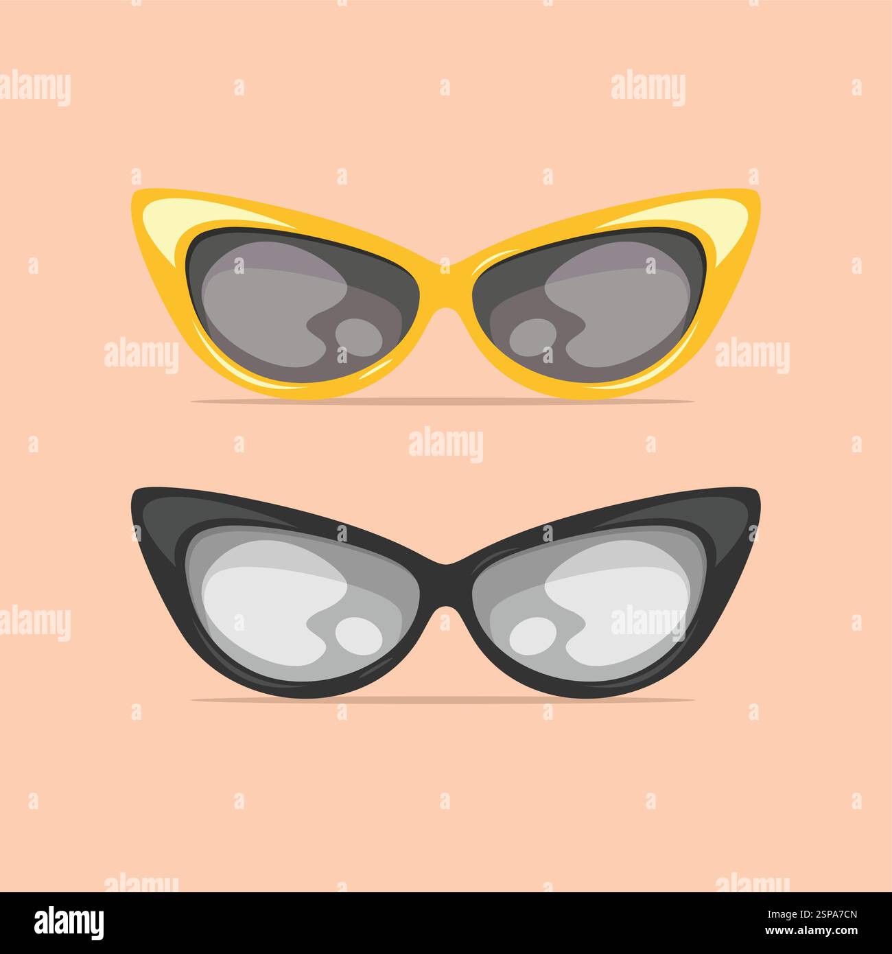 Flat sun glasses vector icon isolated Stock Vector