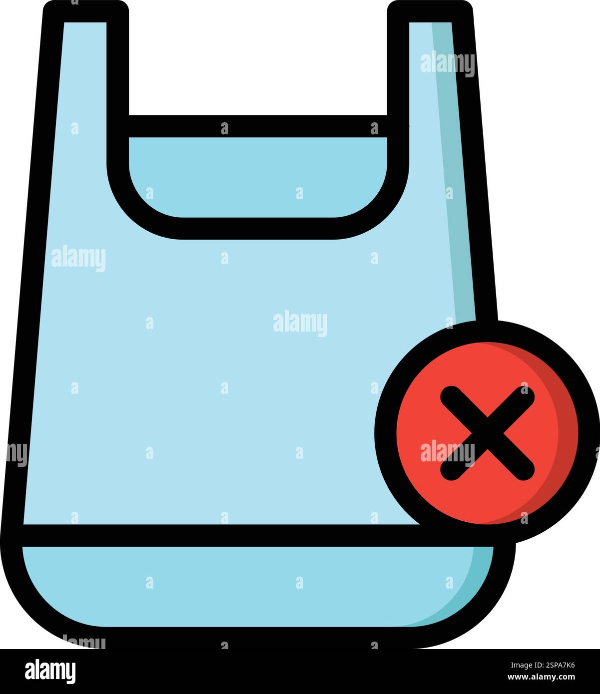 No plastic bag Vector Icon Design Illustration Stock Vector