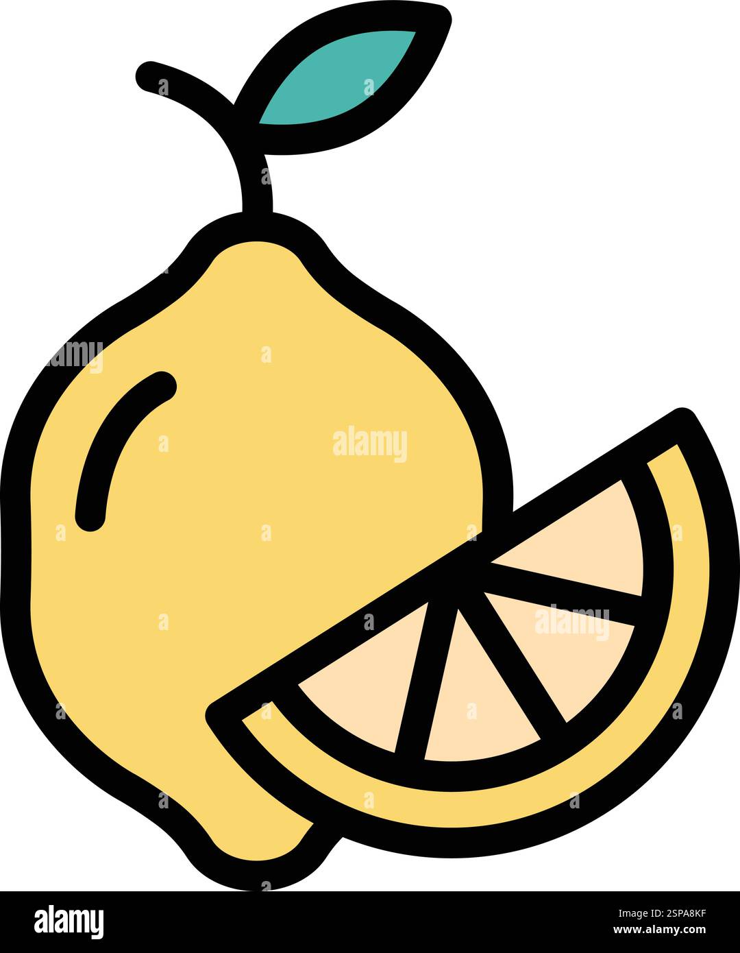 Lemon Vector Icon Design Illustration Stock Vector