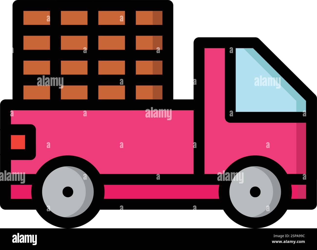 Pickup truck Vector Icon Design Illustration Stock Vector
