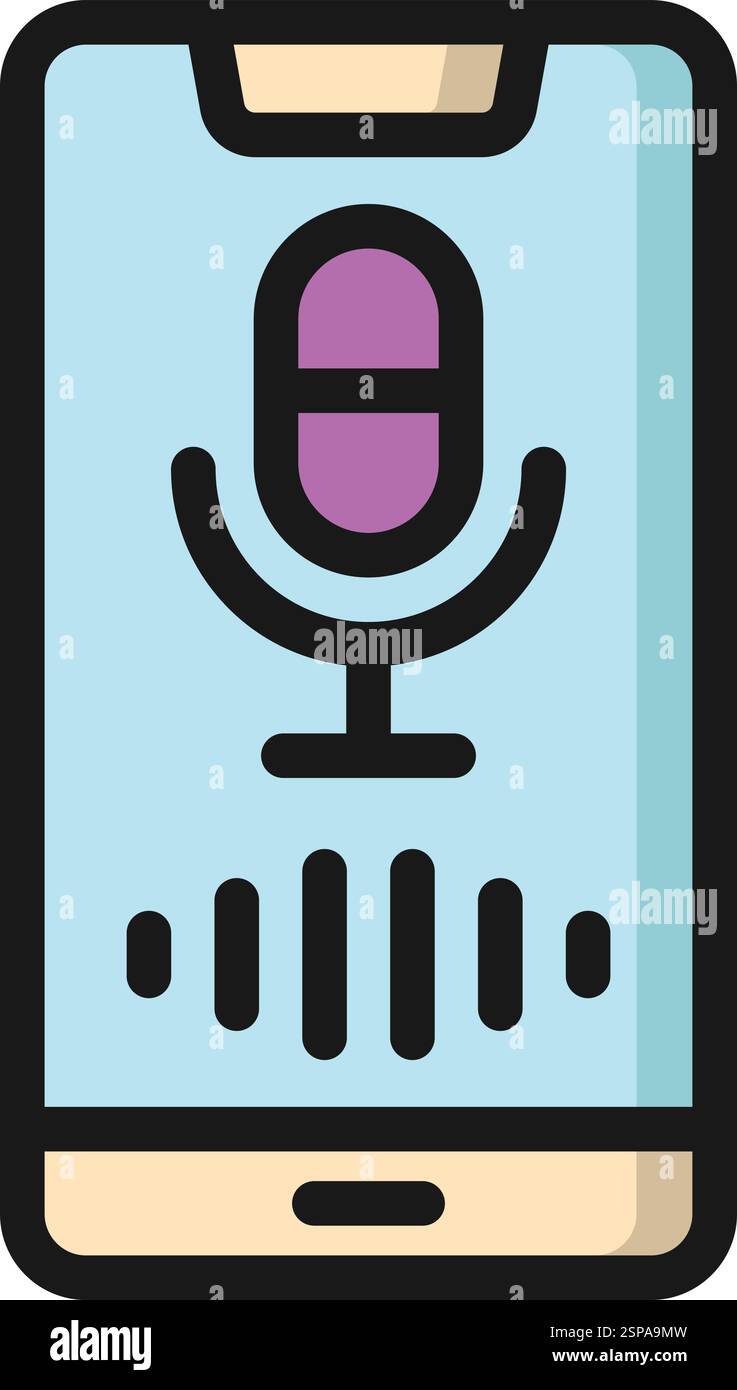 Voice Assistant Vector Icon Design Illustration Stock Vector