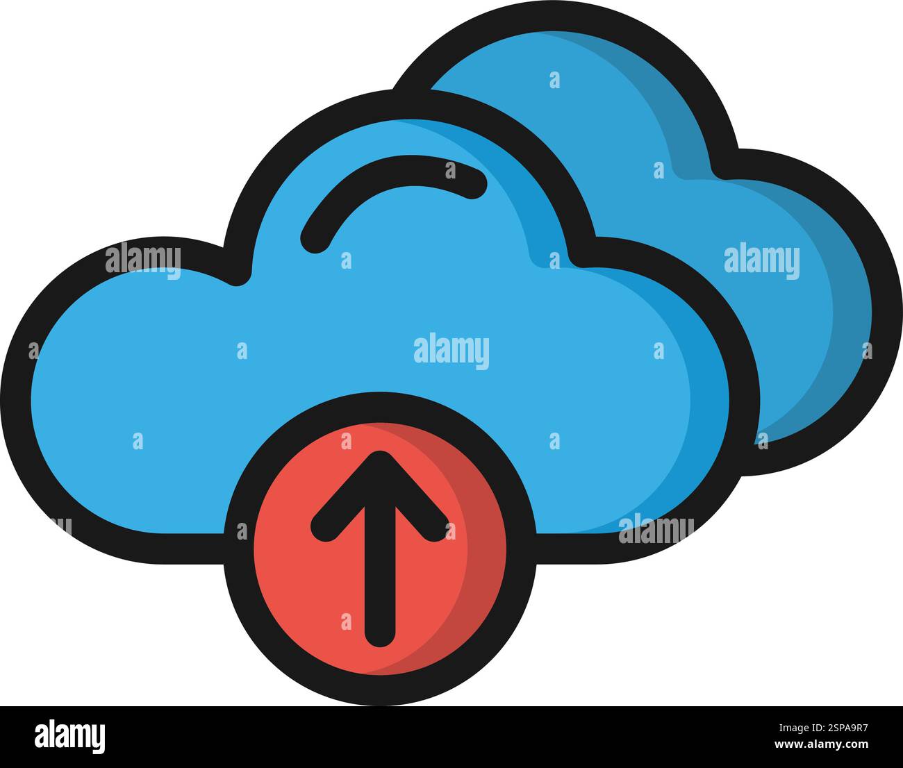 Cloud Upload Vector Icon Design Illustration Stock Vector