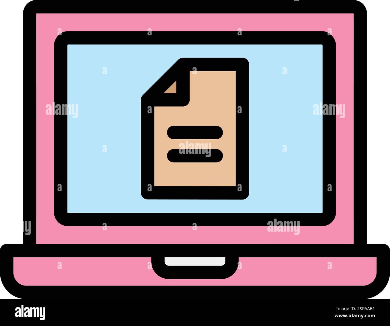 Online document Vector Icon Design Illustration Stock Vector
