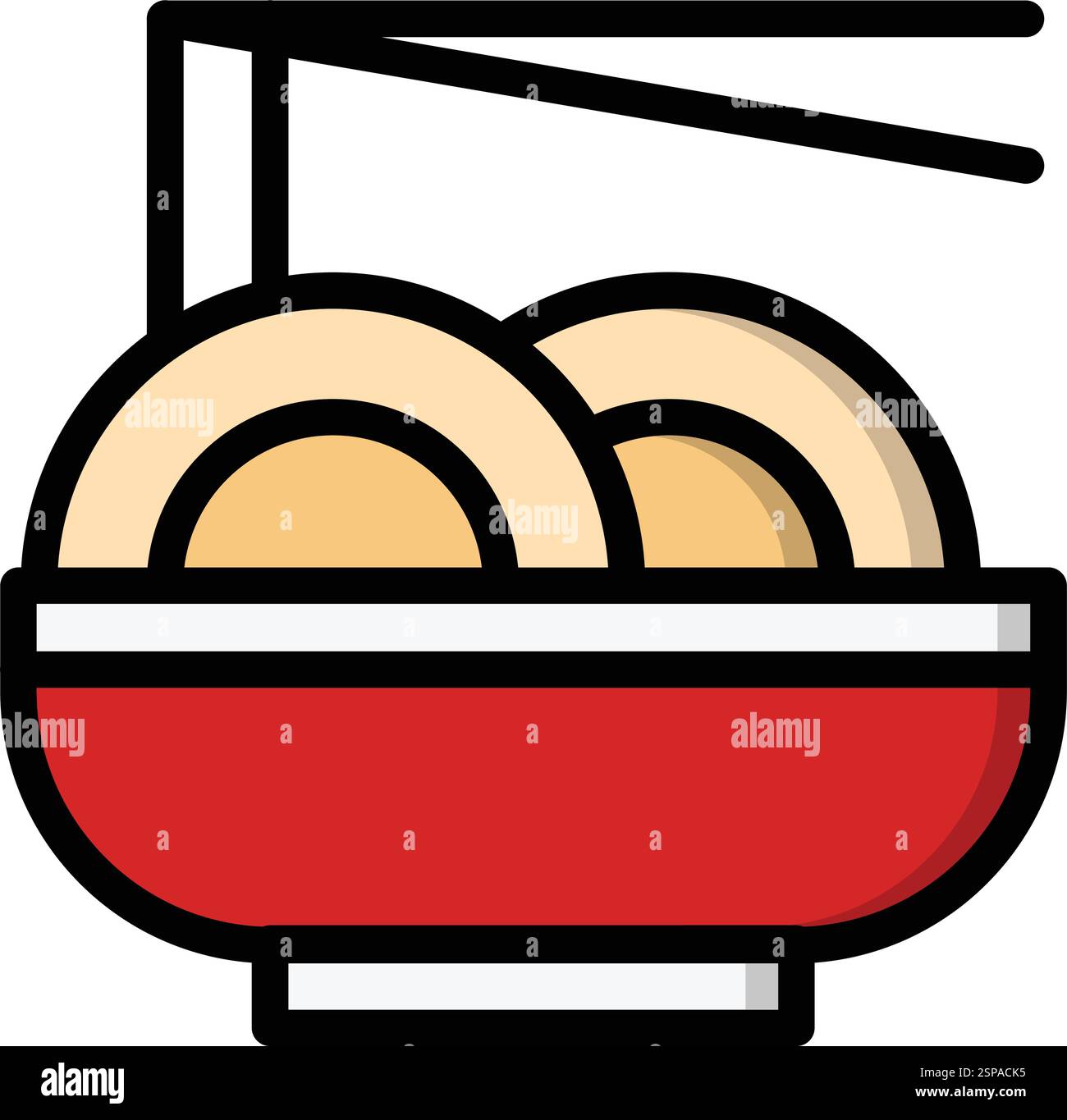 Illustration noodle soup Stock Vector Images - Alamy