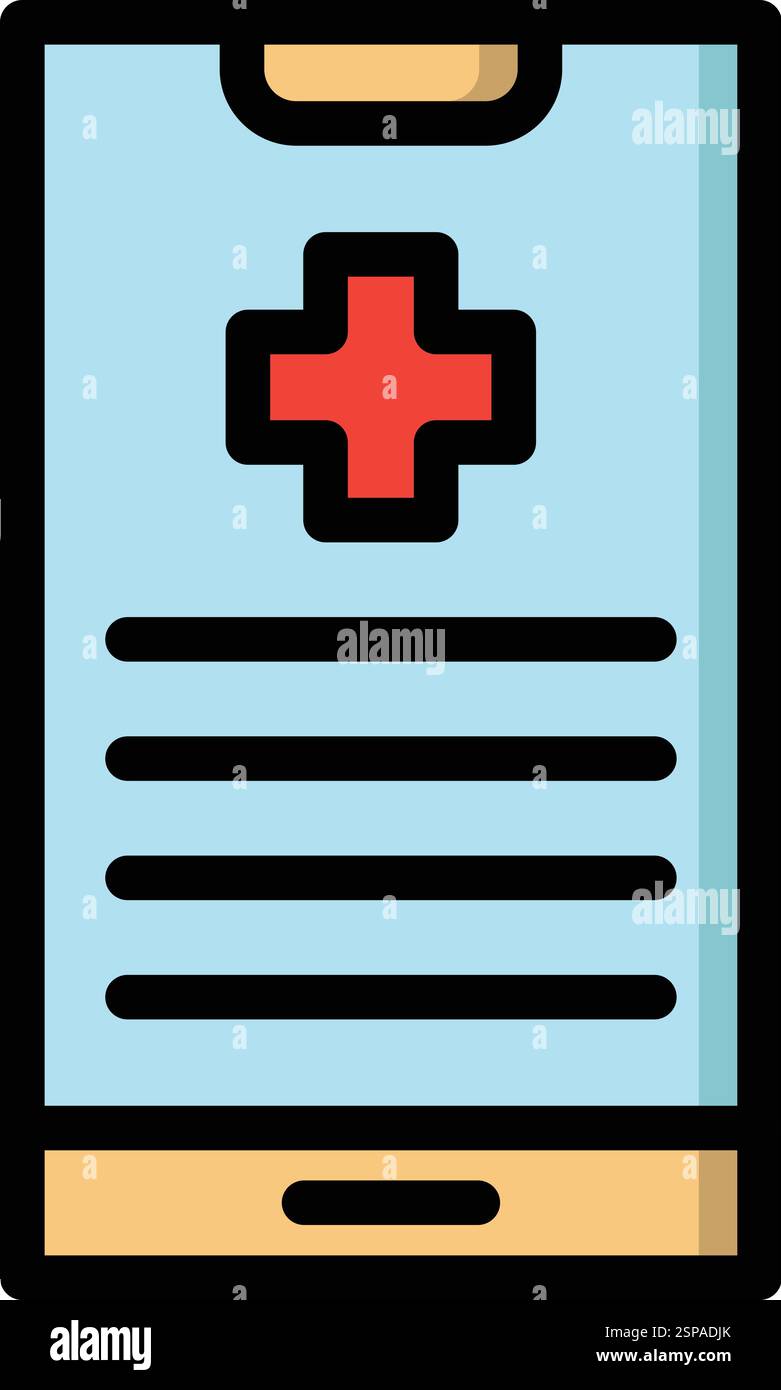 Mobile Phone Vector Icon Design Illustration Stock Vector