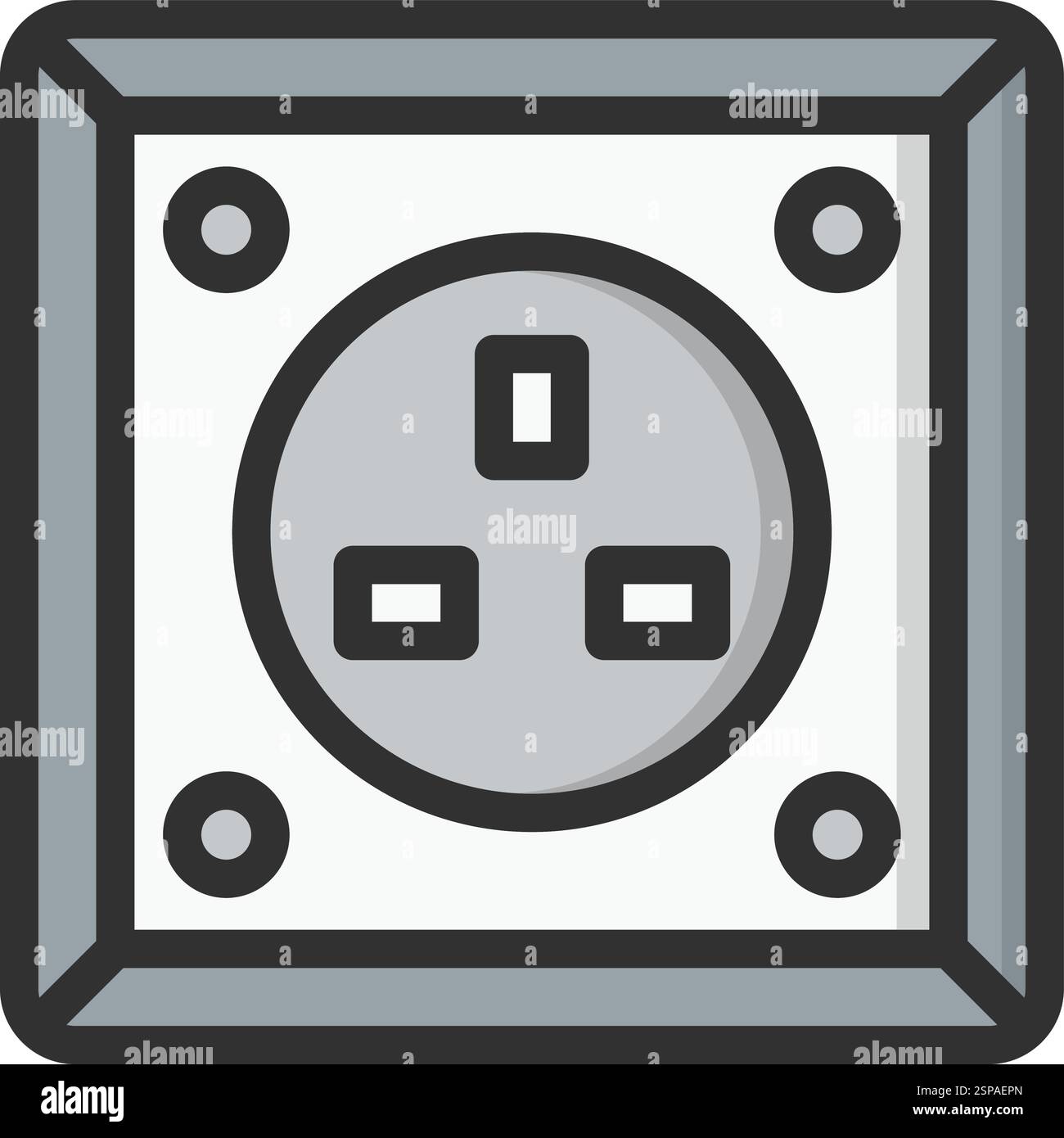 Power socket Vector Icon Design Illustration Stock Vector
