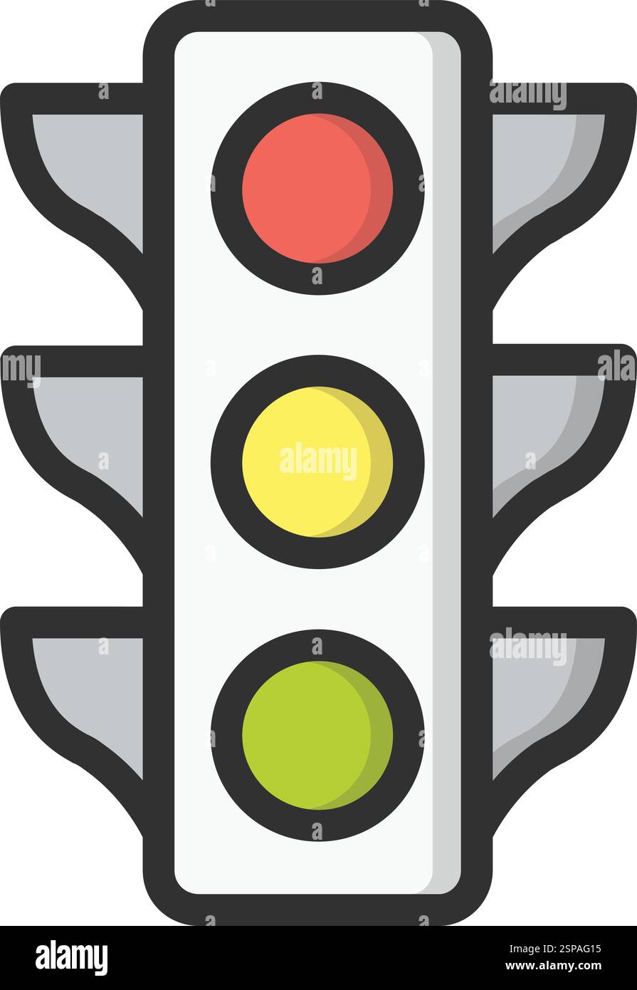 Traffic light Vector Icon Design Illustration Stock Vector