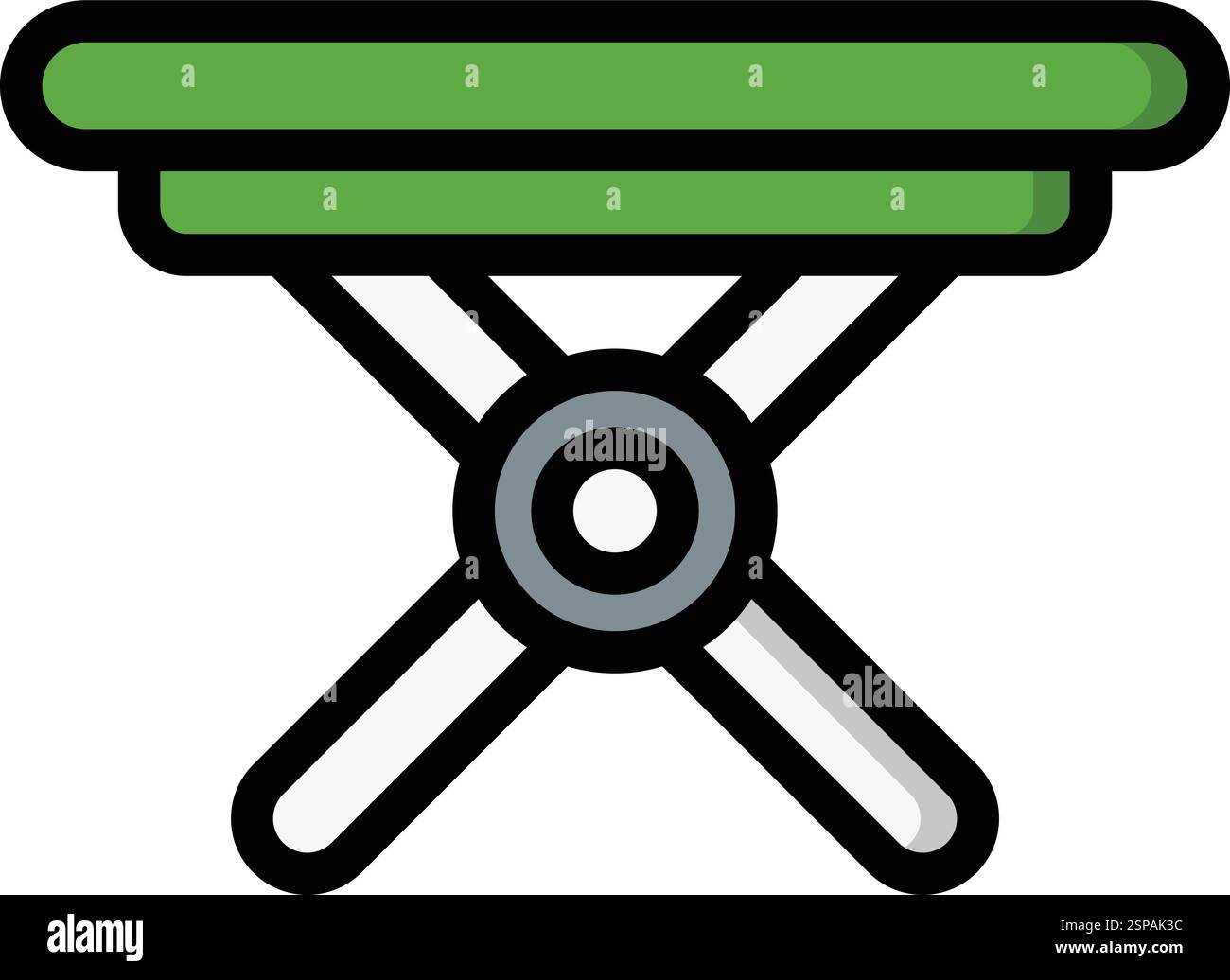 Folding Table Vector Icon Design Illustration Stock Vector