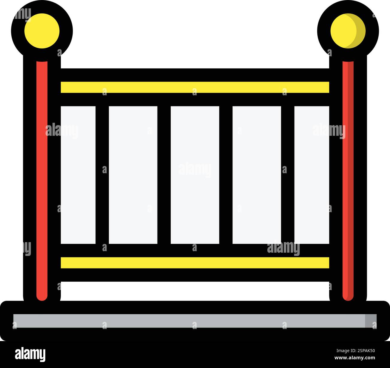 Baby Crib Vector Icon Design Illustration Stock Vector