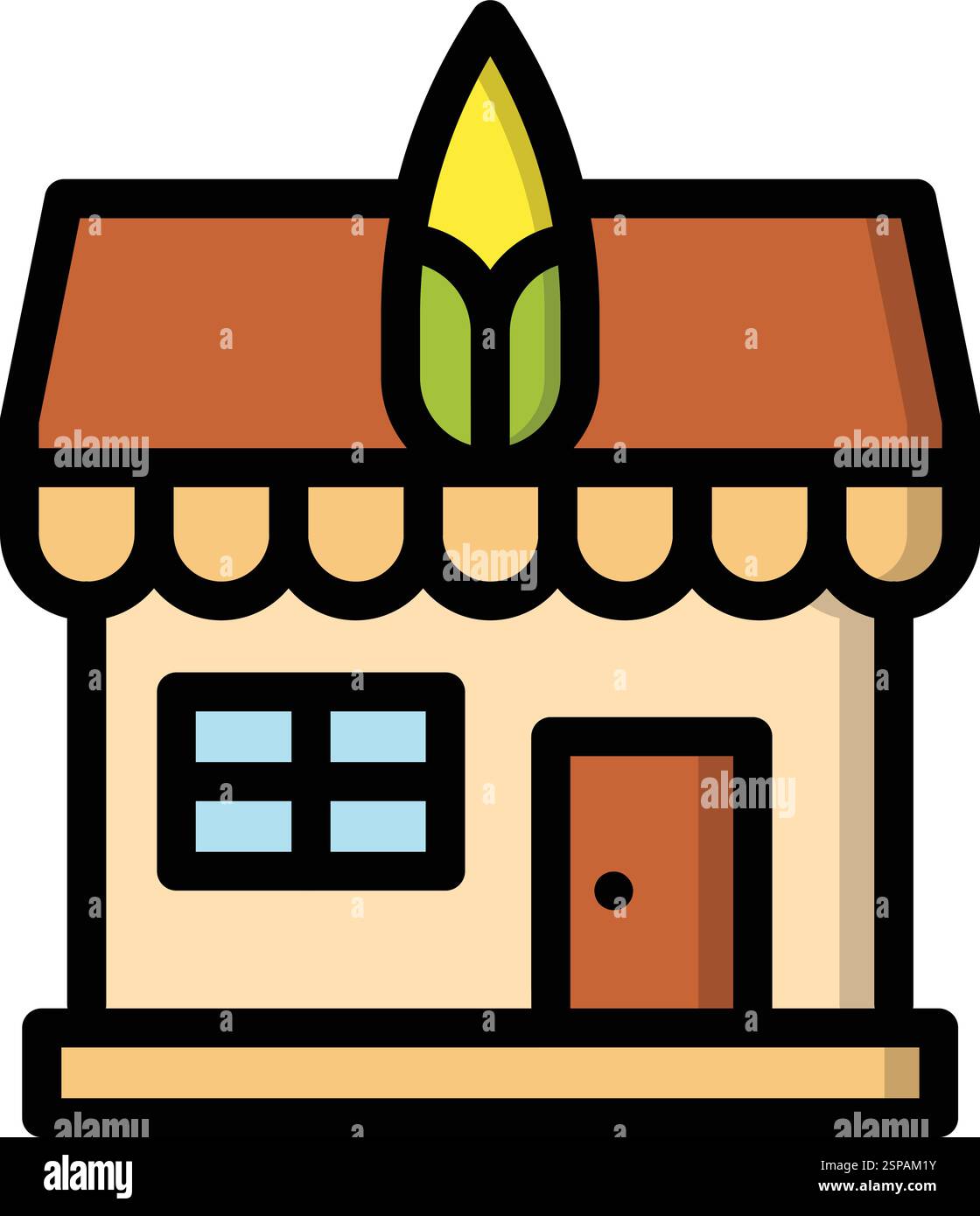 Corn shop Vector Icon Design Illustration Stock Vector